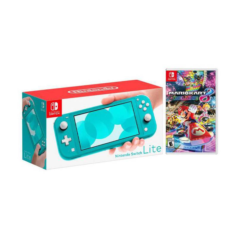 Nintendo - Kit Nintendo Switch Lite Turquesa y Mario Kart 8 D