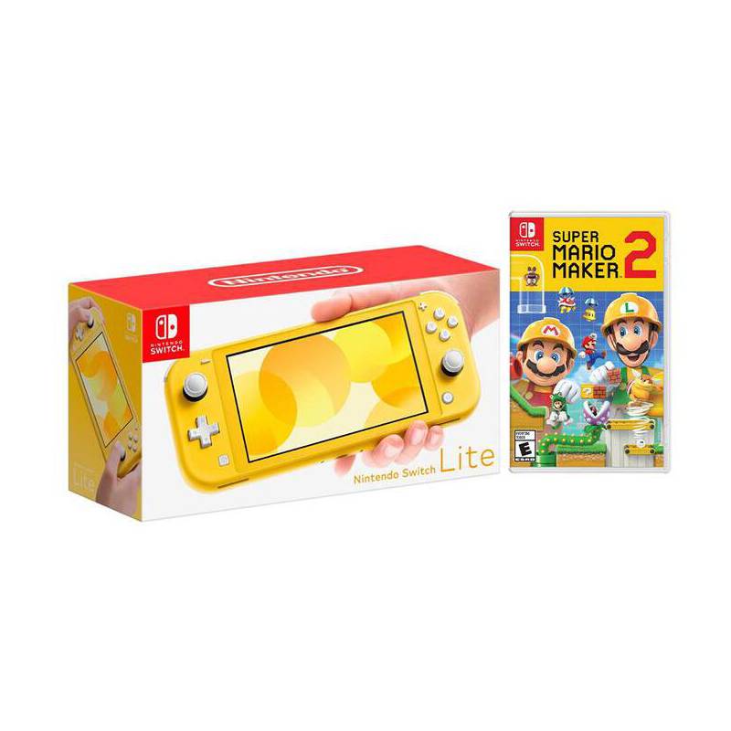 Nintendo - Kit Nintendo Switch Lite Amarillo y Super Mario