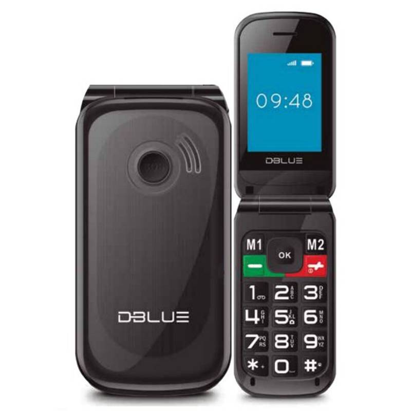 DBLUE - Celular Senior Dual Sim Negro + Chip PuntoStore