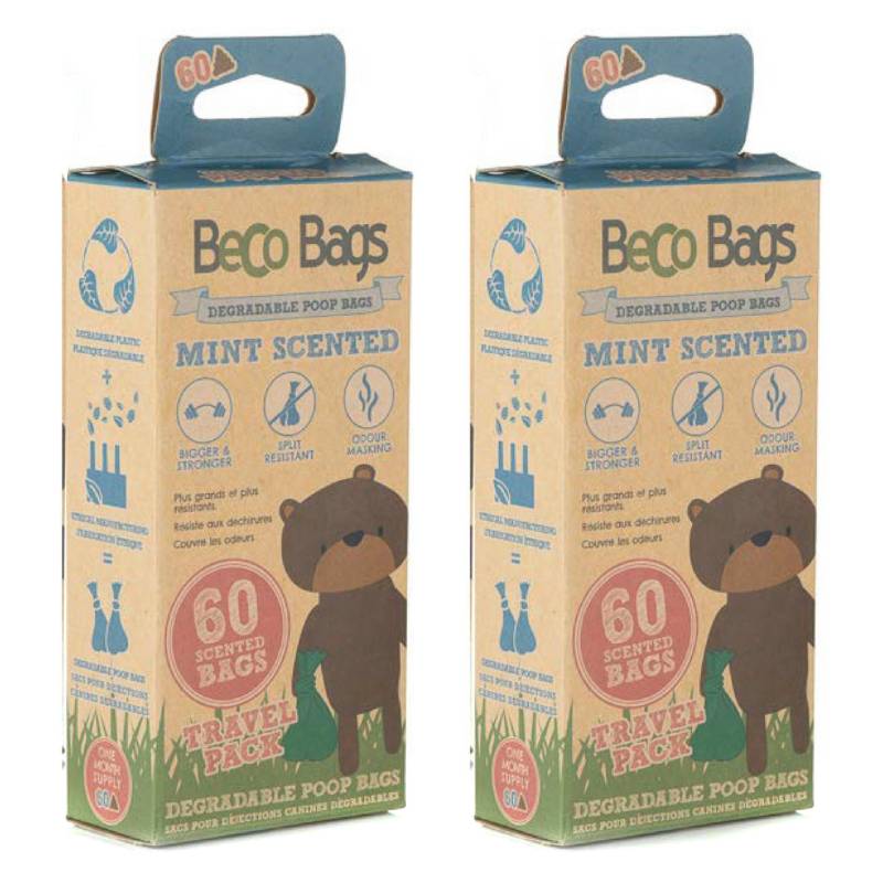 BECO PETS - 2 Pack 4 Rollos Biodegradables Beco Menta