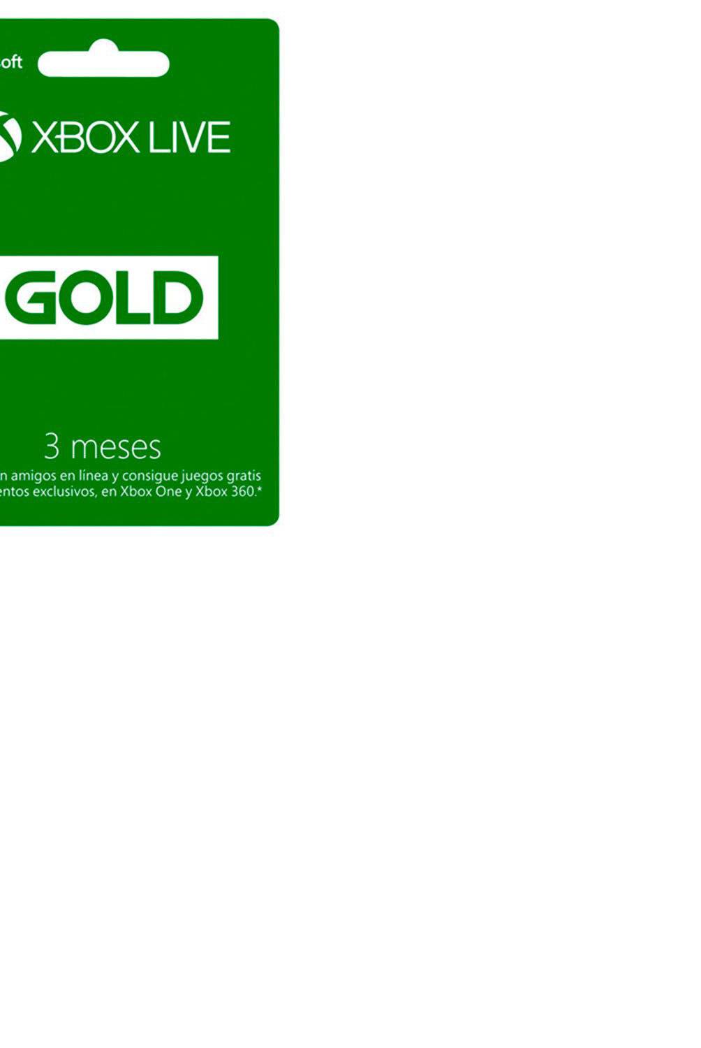 MICROSOFT - Tarjeta Xbox Live Gold 3 Meses