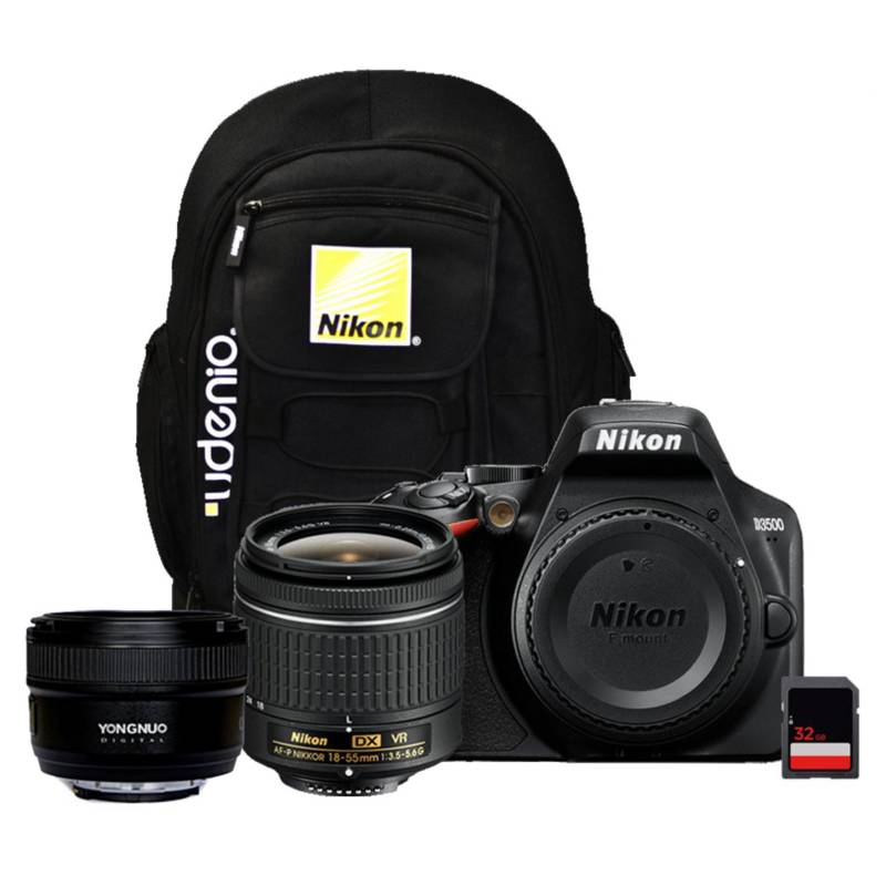 YONGNUO - Nikon D3500  Lente 18-55Mm  50Mm Yongnuo  Sd32G