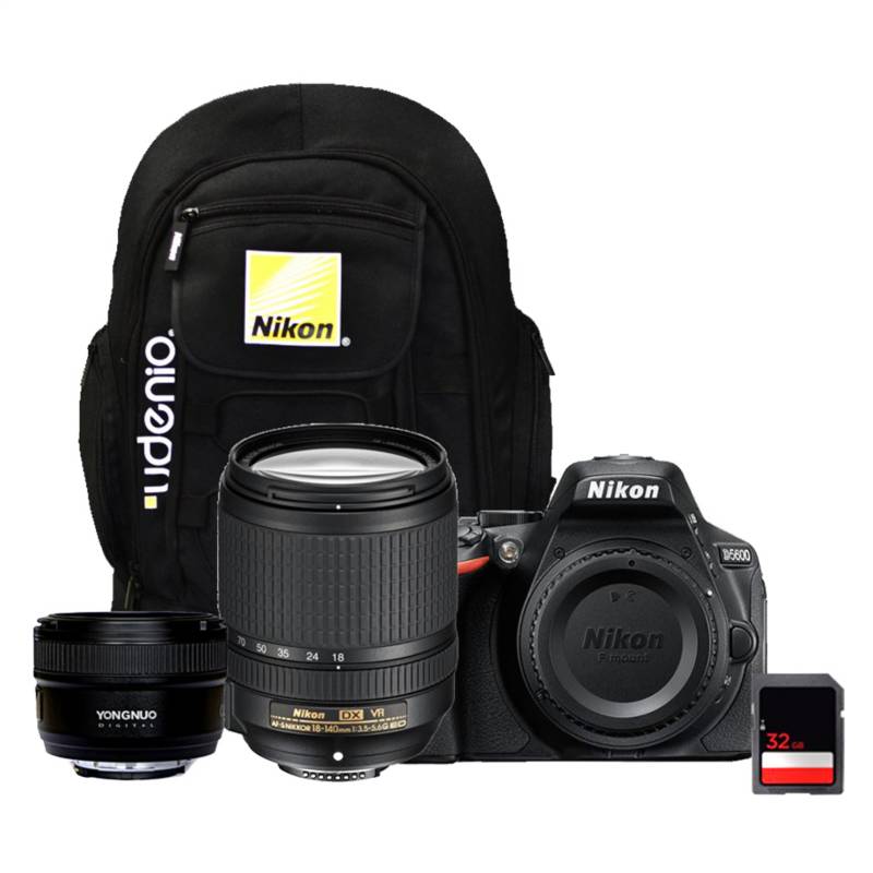 NIKON - Nikon D5600  18-140Mm  50Mm Yongnuo  Sd 32Gb