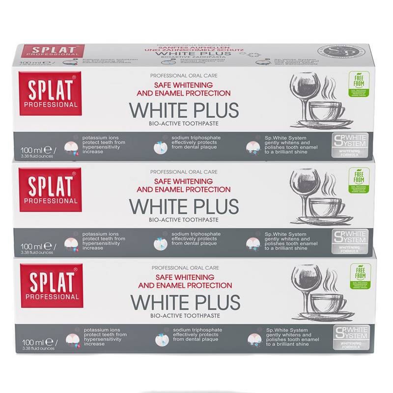 SPLAT - Pack 3 Pasta Dental White Plus 100ml