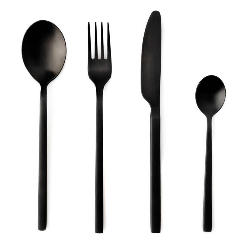 URBAN PRODUCTS Set 4 Cubiertos Chic Table Negro