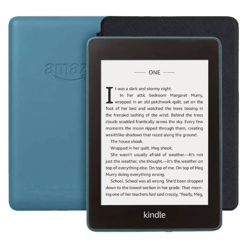 AMAZON - Kindle Paperwhite Waterproof azul  Funda Negro