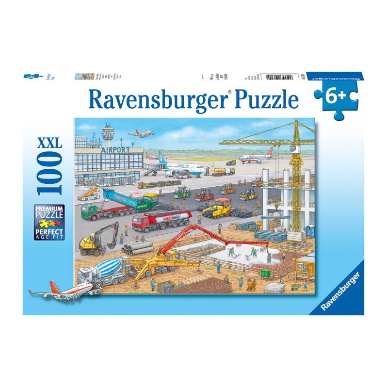 RAVENSBURGER - Caramba Ravensburger Puzzle Xxl Aeropuerto En Construccion 100 Piezas