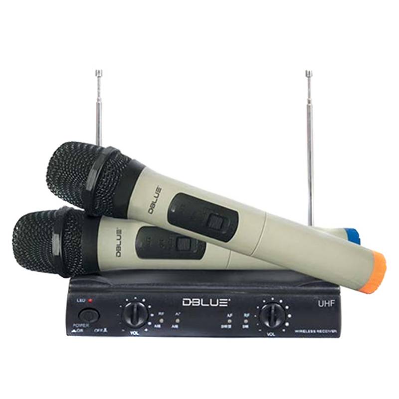 DBLUE - Kit 2 Micrófonos Inalámbricos Uhf Puntostore