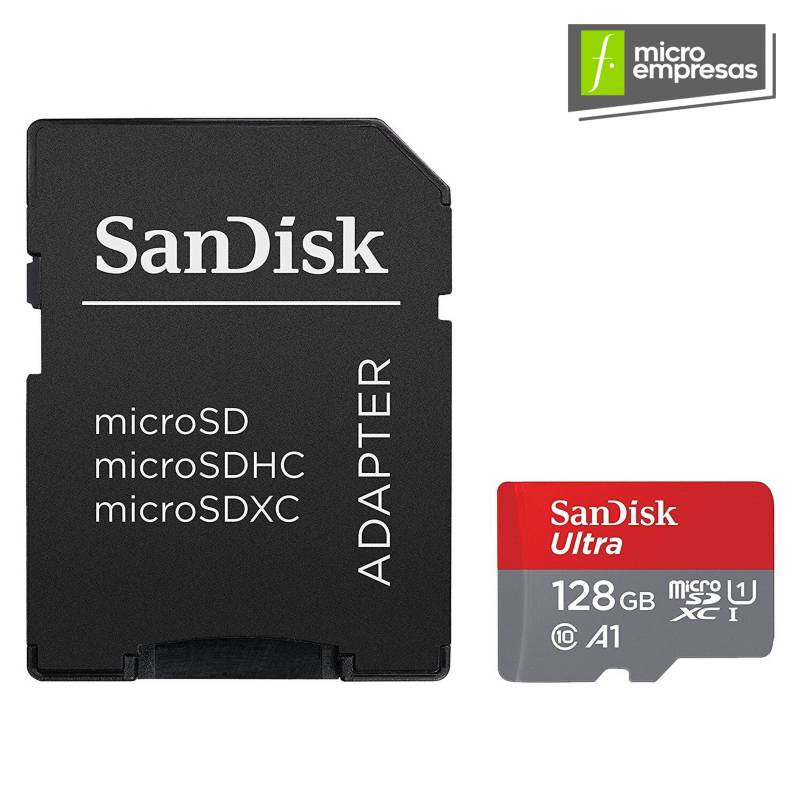 Sandisk - Memoria Micro Sd Sandisk Clase 10 128Gb 80Mb/S