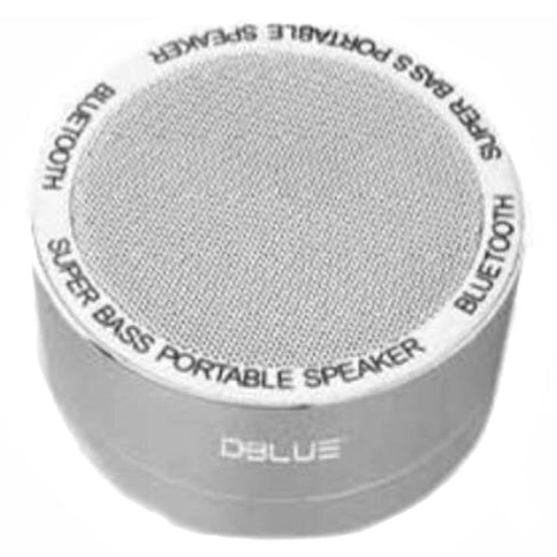 Dblue - Parlante Portátil Bluetooth Retroiluminado Silver