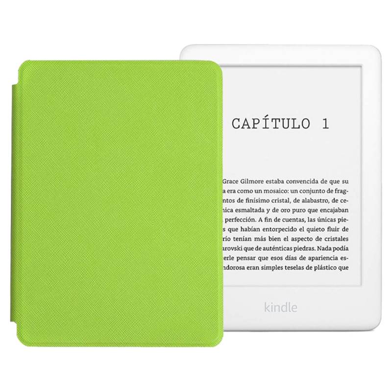 AMAZON - New Kindle 2019 Blanco  Funda Verde Limón