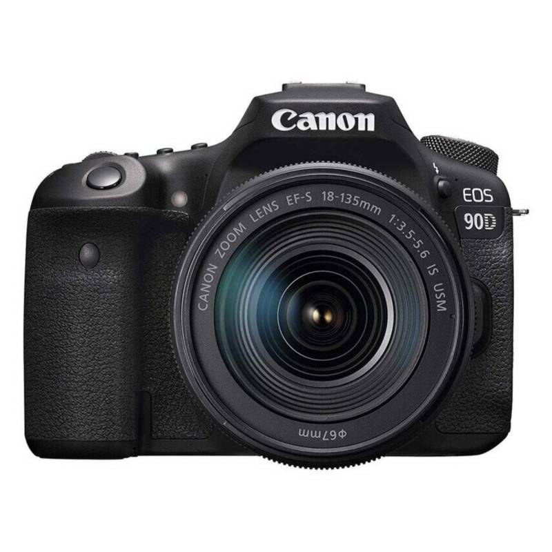 CANON - Camara Reflex 90D Digital con Lente Zoom 18-135 Is