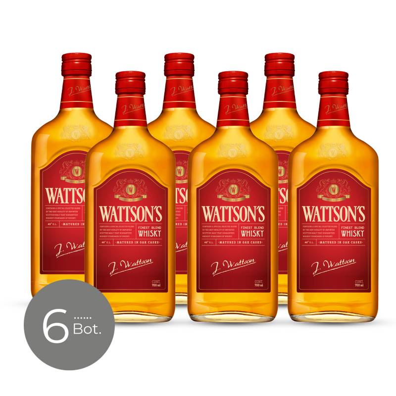 WATTSONS - Whisky Original 40 Gr 700 cc x 6 Unidades