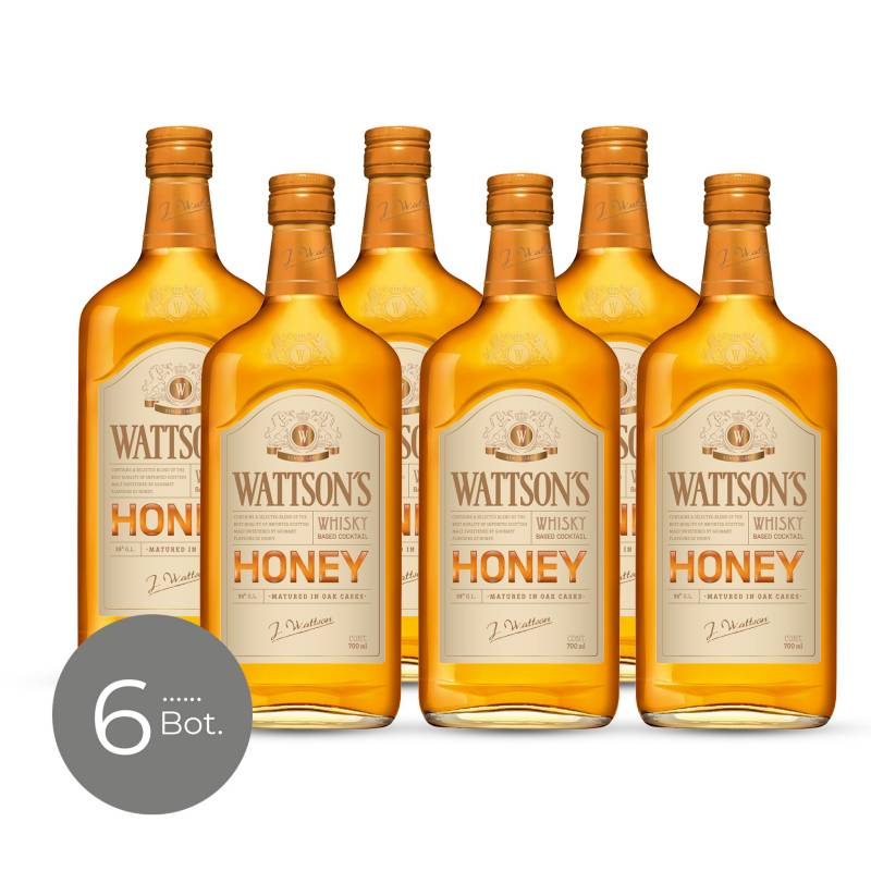WATTSONS - Whisky Honey 35 gr 700 cc x 6 Unidades
