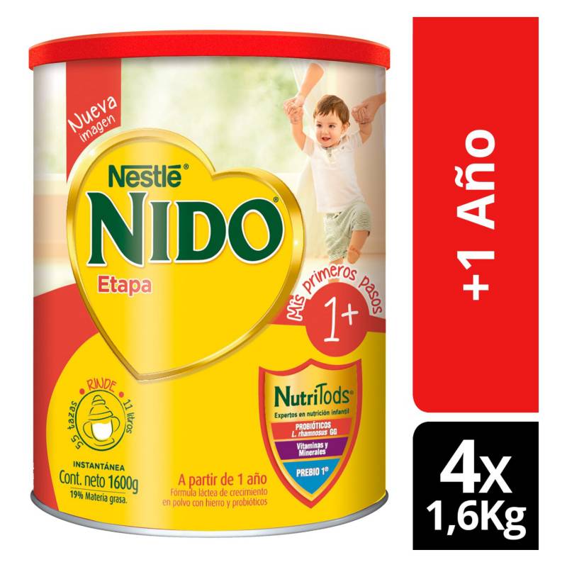 NIDO - Leche Nido 1  Protectus 1600g Tarro X4