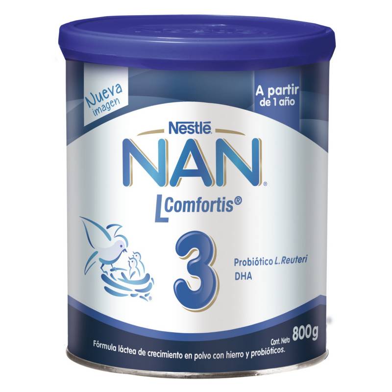 NAN - Leche Nan 3 L Comfortis 800Gr Pack X6 Tarros