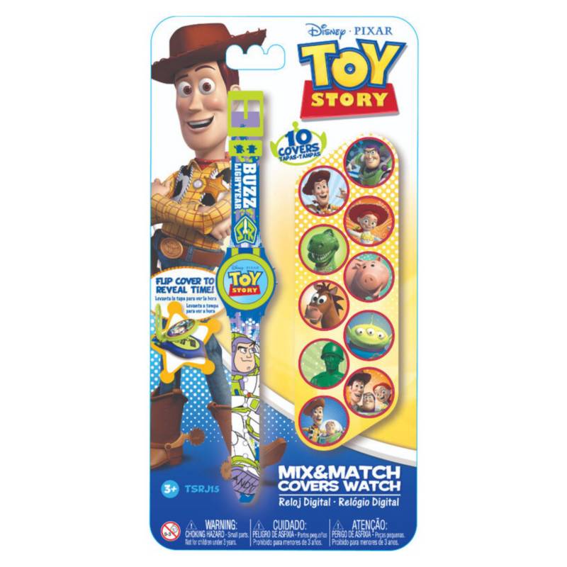 TOY STORY - Reloj Lcd Toy Story 10 Tapas Intercambiable