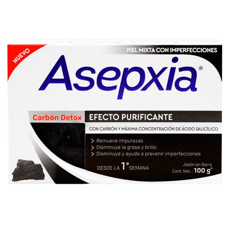 ASEPXIA - Asepxia Jabón Carbón Detox 100g.