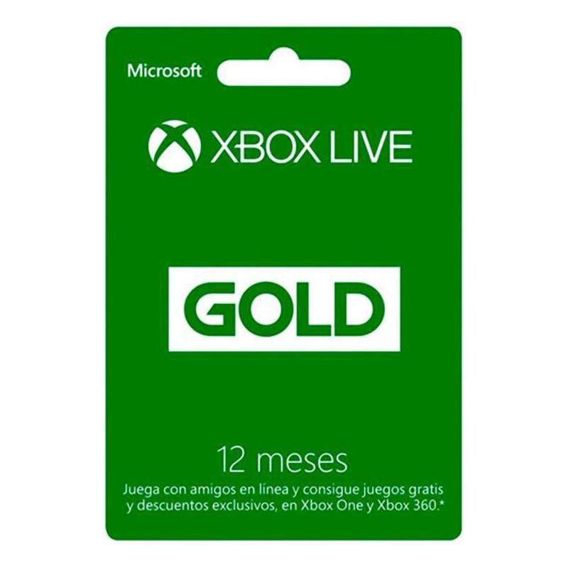 MICROSOFT - Tarjeta Xbox Live Gold Tarjeta 12 Meses Chile