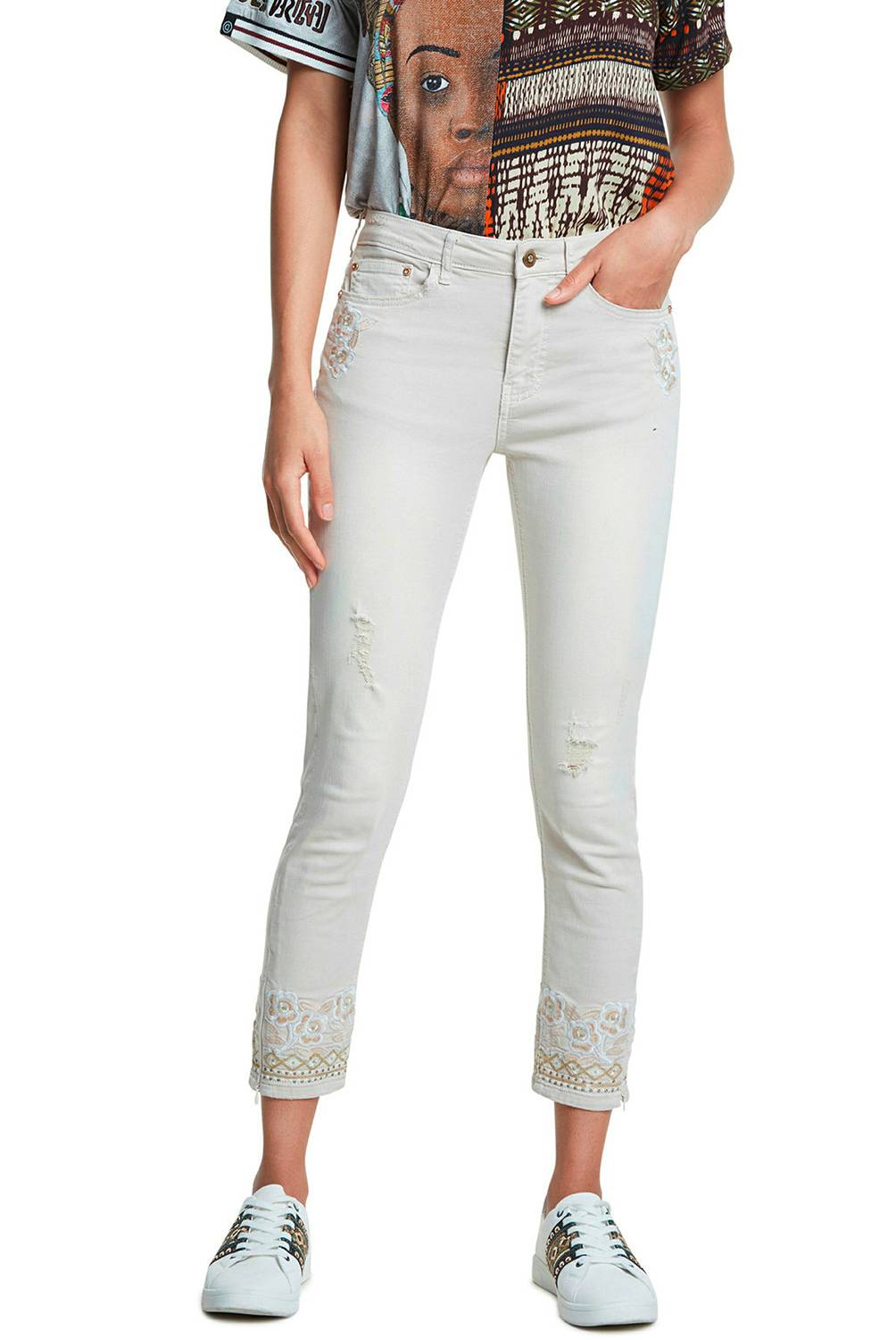 DESIGUAL - Jeans de Algodón Mujer