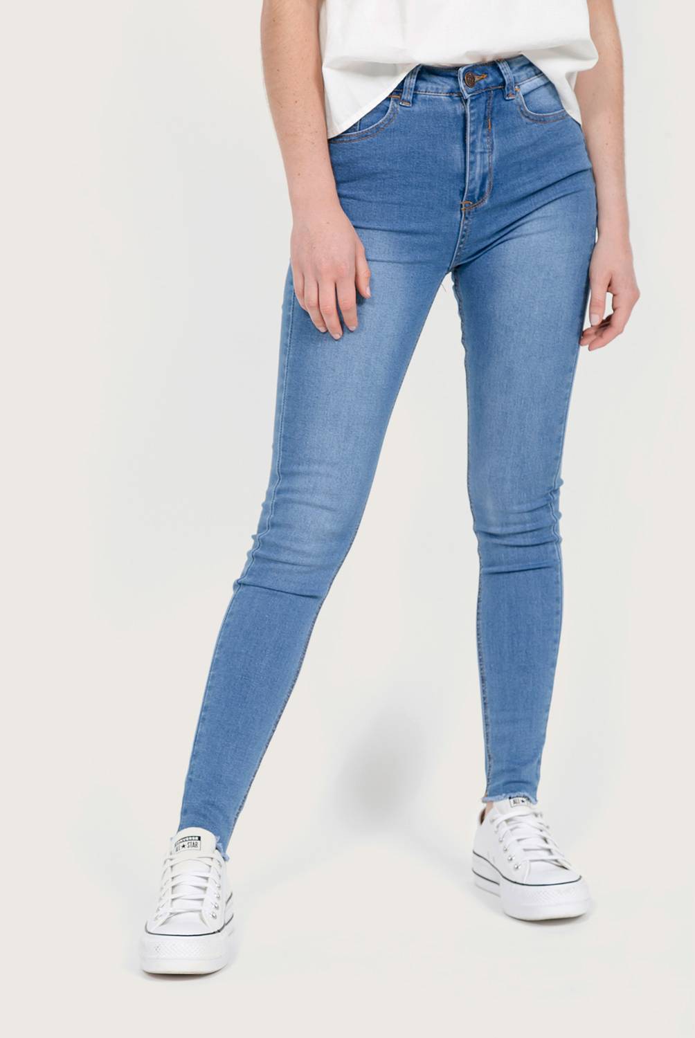 SYBILLA - Jeans Skinny Tiro Medio Denim Mujer Sybilla