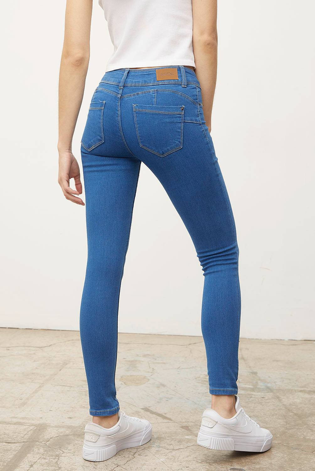 SYBILLA Jeans Skinny Tiro Medio Mujer Sybilla