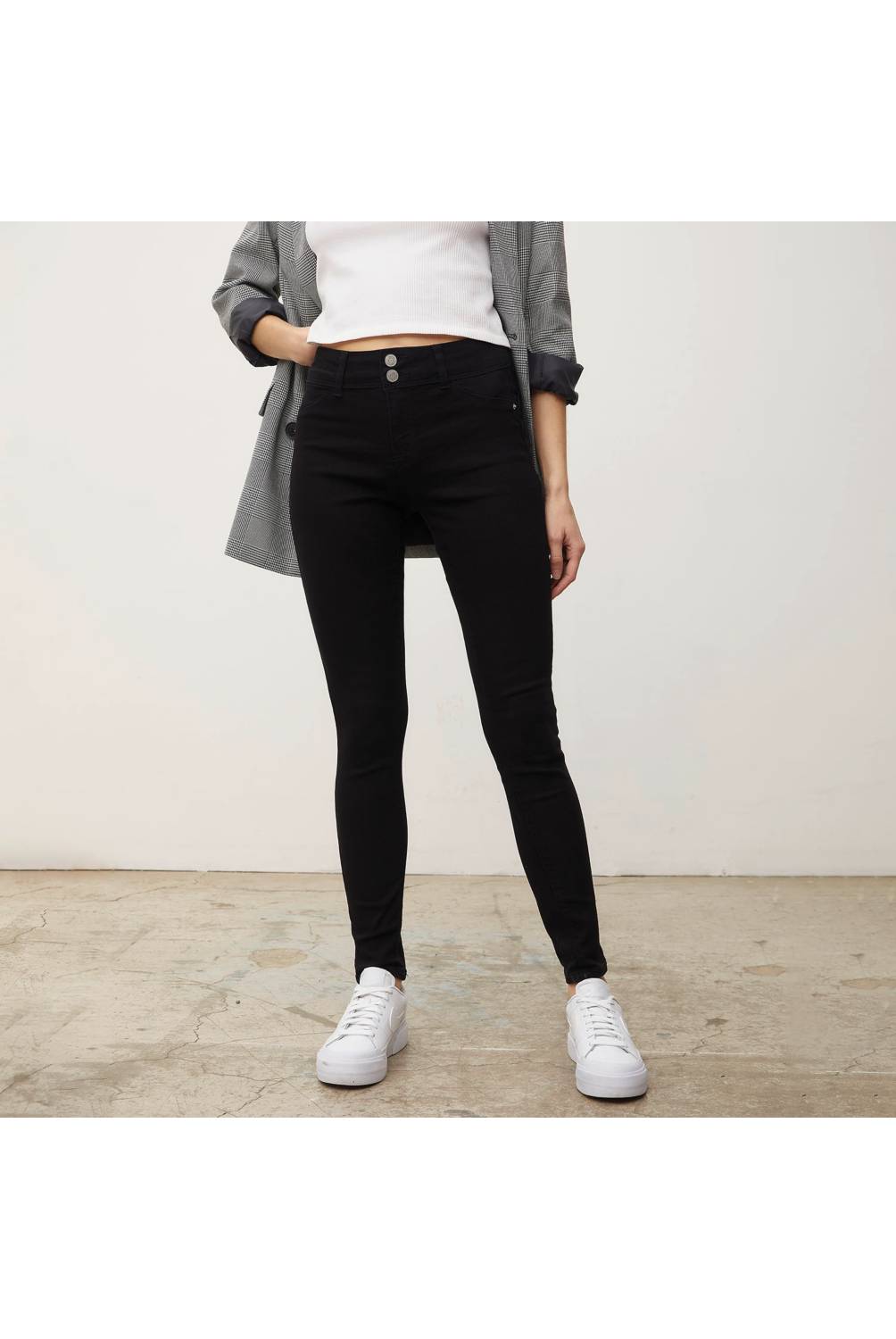 MilaBrown Jeans para mujer, cintura alta, amplios