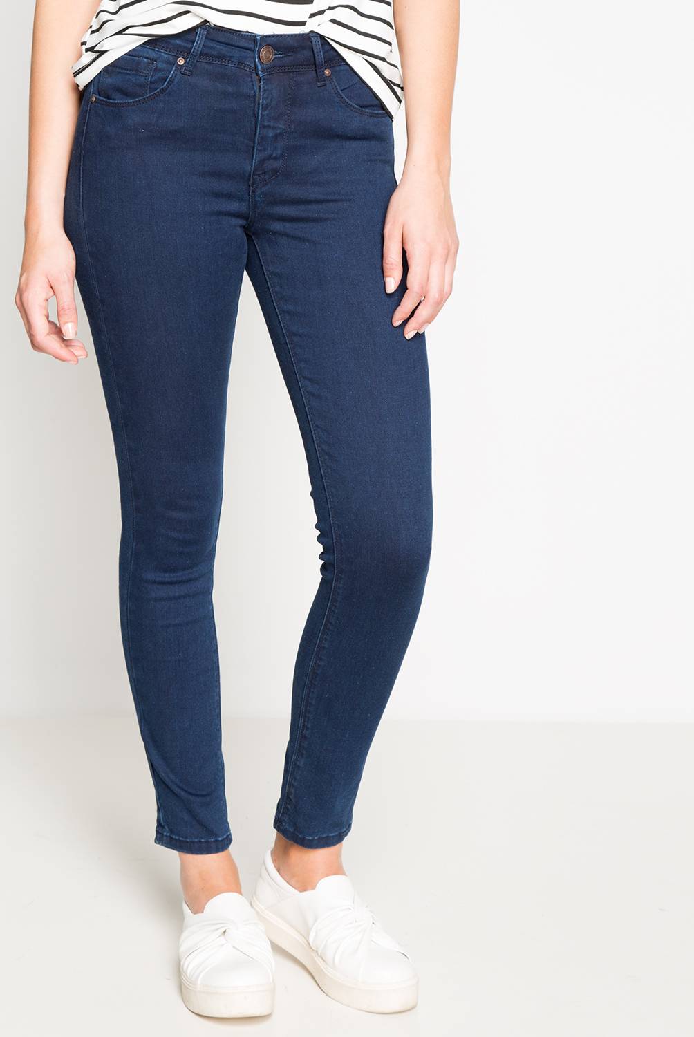 BASEMENT - Jeans Skinny Tiro Medio Mujer