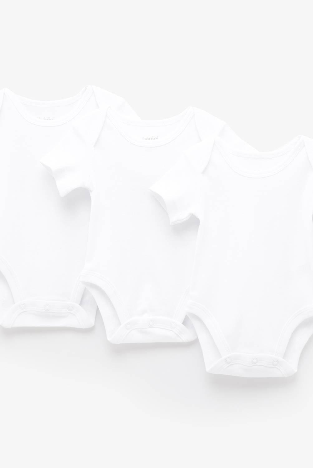 YAMP - Body Blanco Pack De 3 Unidades Bebé Unisex