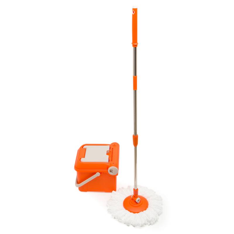 TVALUE - Sistema de Limpieza Spin Mop Naranjo