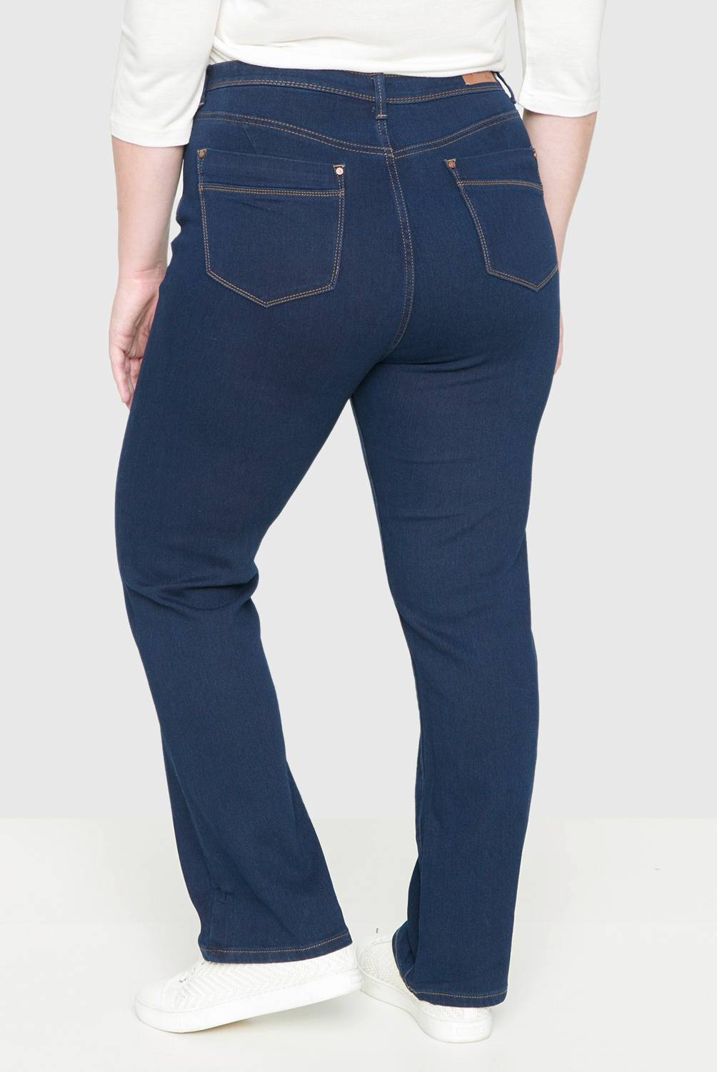 NEWPORT - Jeans Denim Recto Tiro Alto Mujer