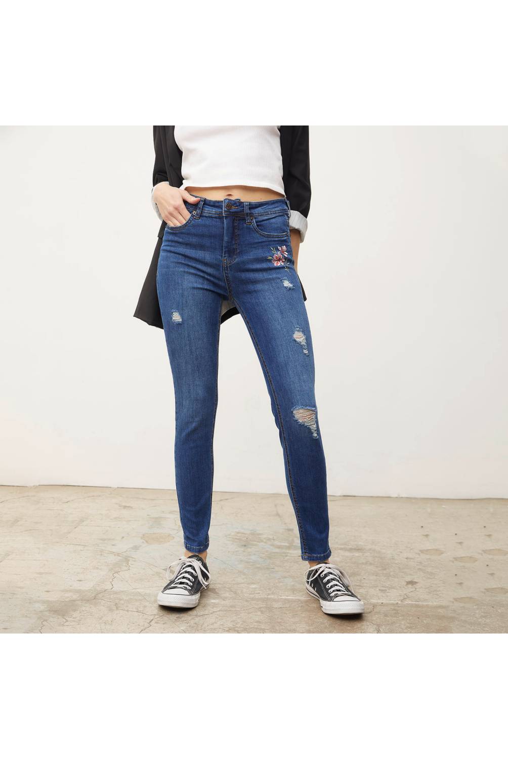 SYBILLA Sybilla Jeans Skinny Tiro Alto Mujer falabella