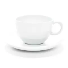 SPAL - Taza de té + Plato Porcelana Roulette White Loza Spal