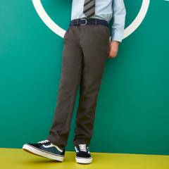 O'NEILL - Pantalón Escolar , Strech , Pretina 10%  Elasticada ,4 Bolsillos , Color Gris.