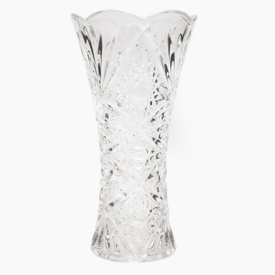 Jarrón de cristal tallado SADIE calidad premium