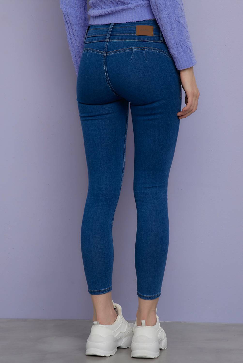 SYBILLA - Jeans Skinny Push Up Tiro Alto Denim Mujer Sybilla