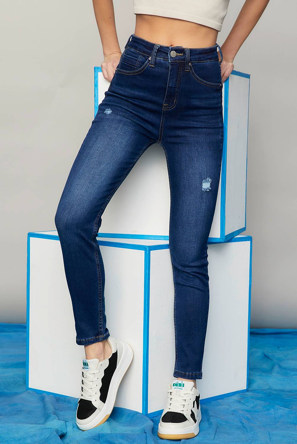 AMERICANINO Jeans Skinny Tiro Alto Mujer Americanino
