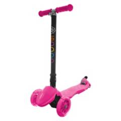 SCOOP - Scooter 3 ruedas c/luz ( folded) Fluor Pink
