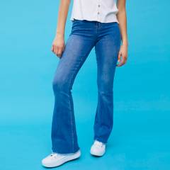 SYBILLA - Jeans Flare Tiro Alto Mujer