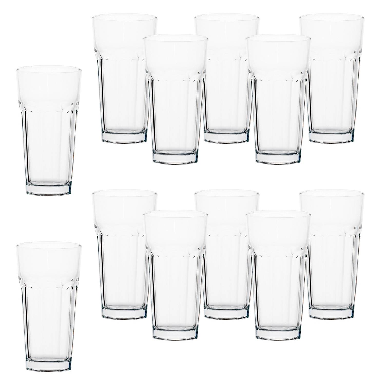 Vasos Altos y Bajos de Vidrio Set x 12 MICA