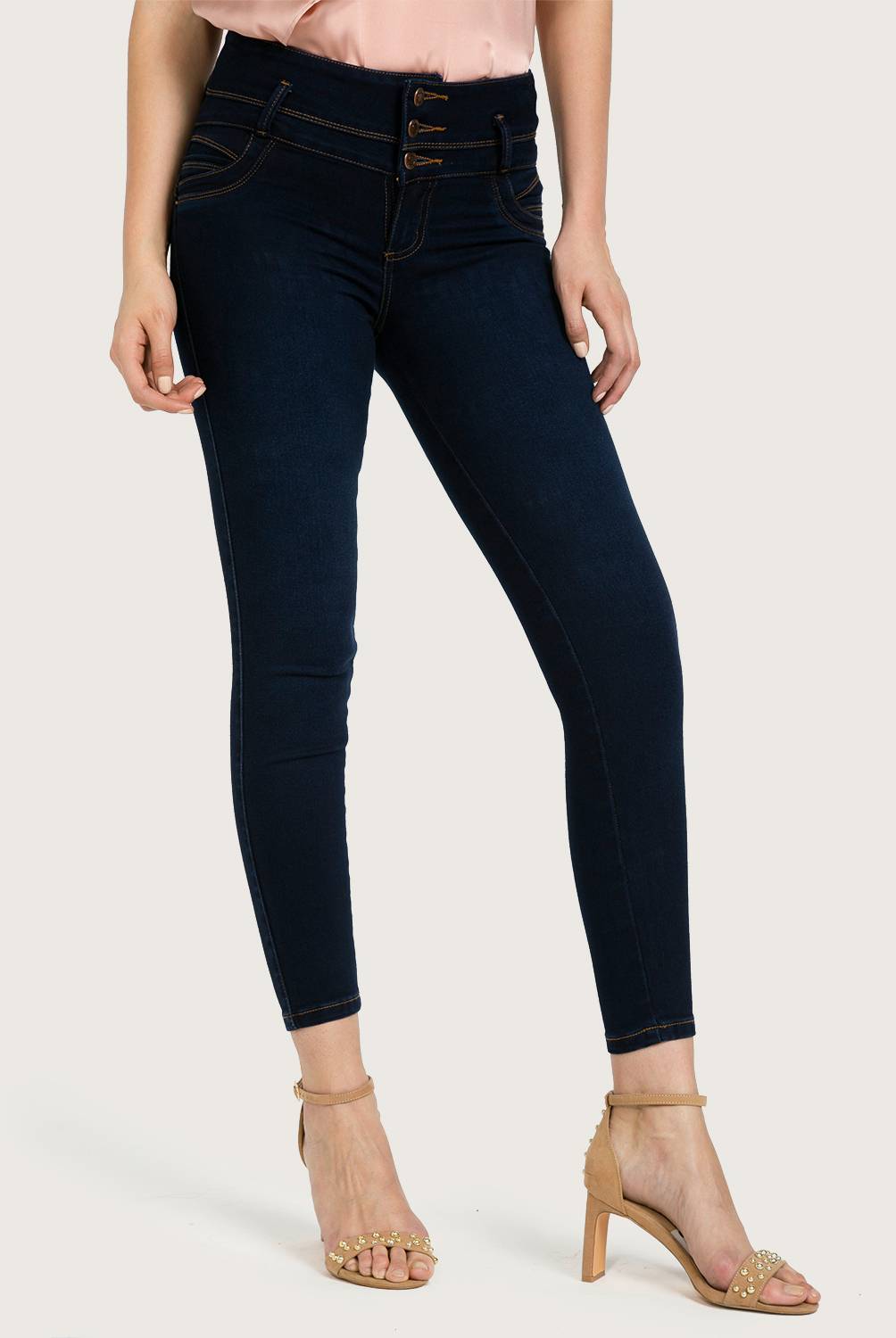 MOSSIMO - Jeans Skinny Tiro  Alto Mujer