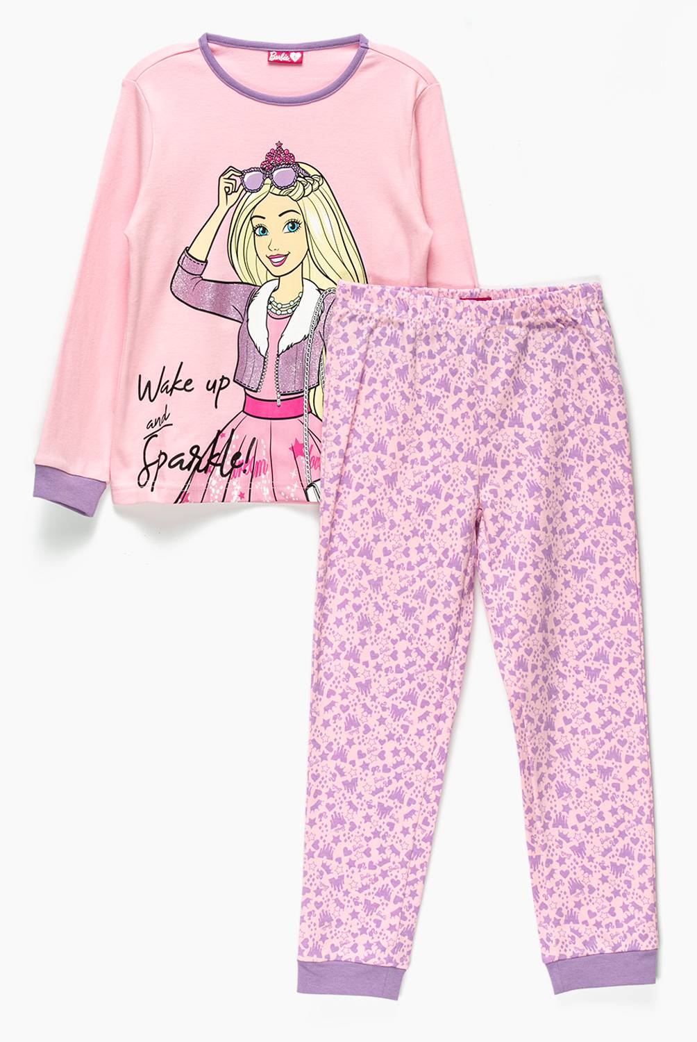 BARBIE - Pijama Largo 2 Piezas Barbie Algodón Niña