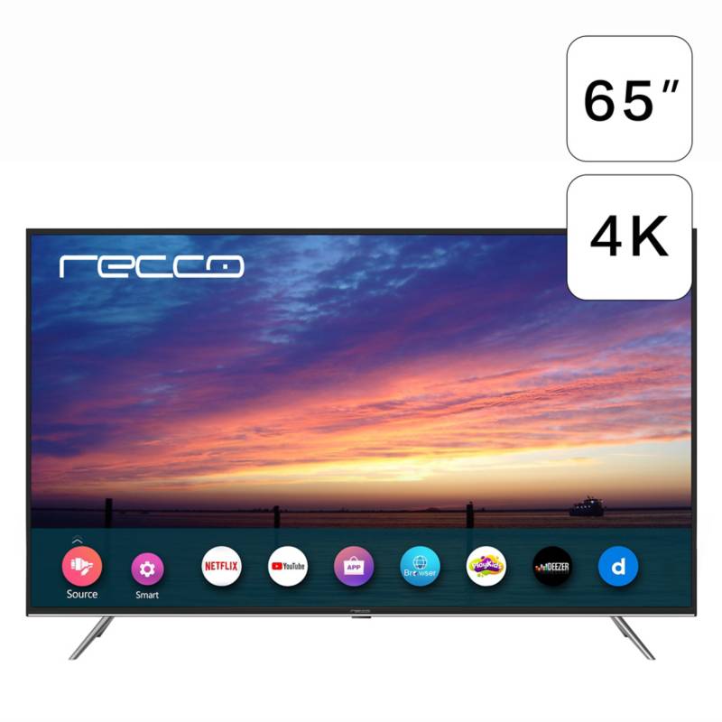RECCO - LED 65" RLED-L65D12024K 4K Ultra HD Smart TV