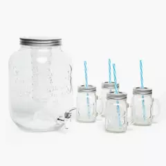 MICA - Set Dispensador De Agua + 4 Vasos Mica