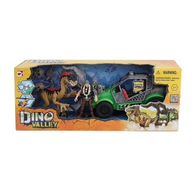 DINO VALLEY Set Dinosaurio Con Vehiculo 