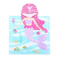 MICA KIDS - Toalla de Playa Infantil con Capucha Sirena