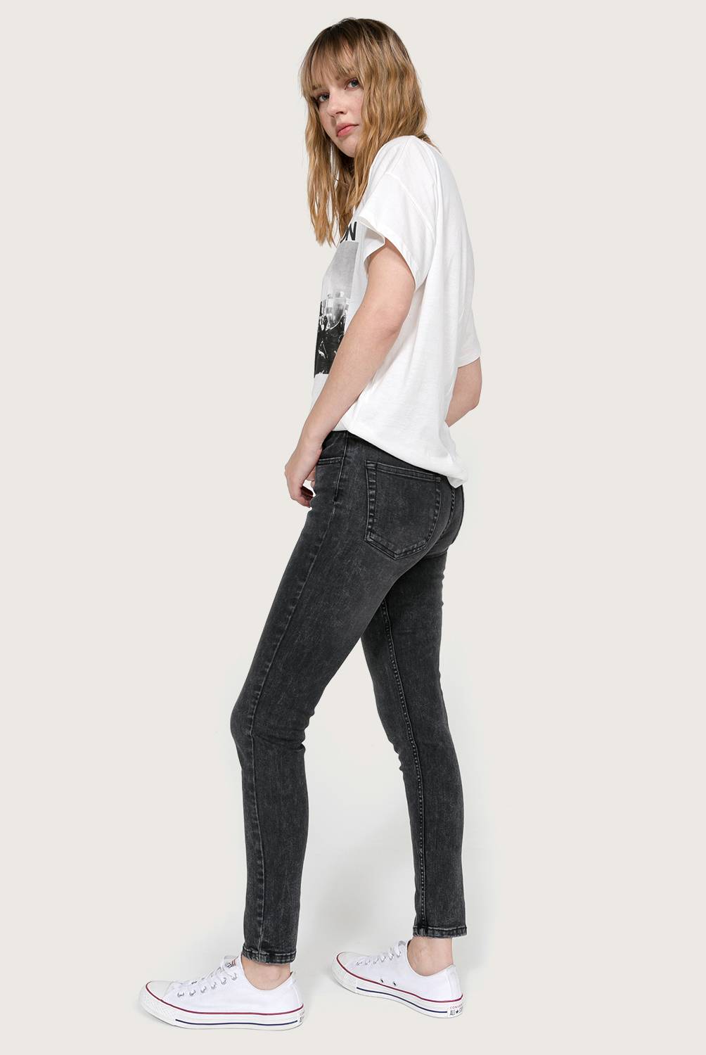 AMERICANINO - Jeans Skinny Tiro Alto Mujer