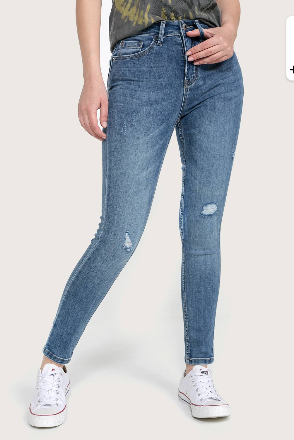 AMERICANINO - Jeans skinny poliéster reciclado Mujer
