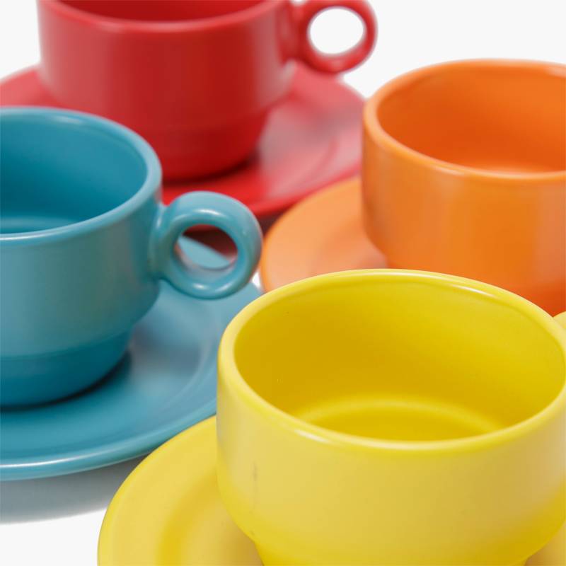 Set de tazas para latte Coffee Academy 4 piezas