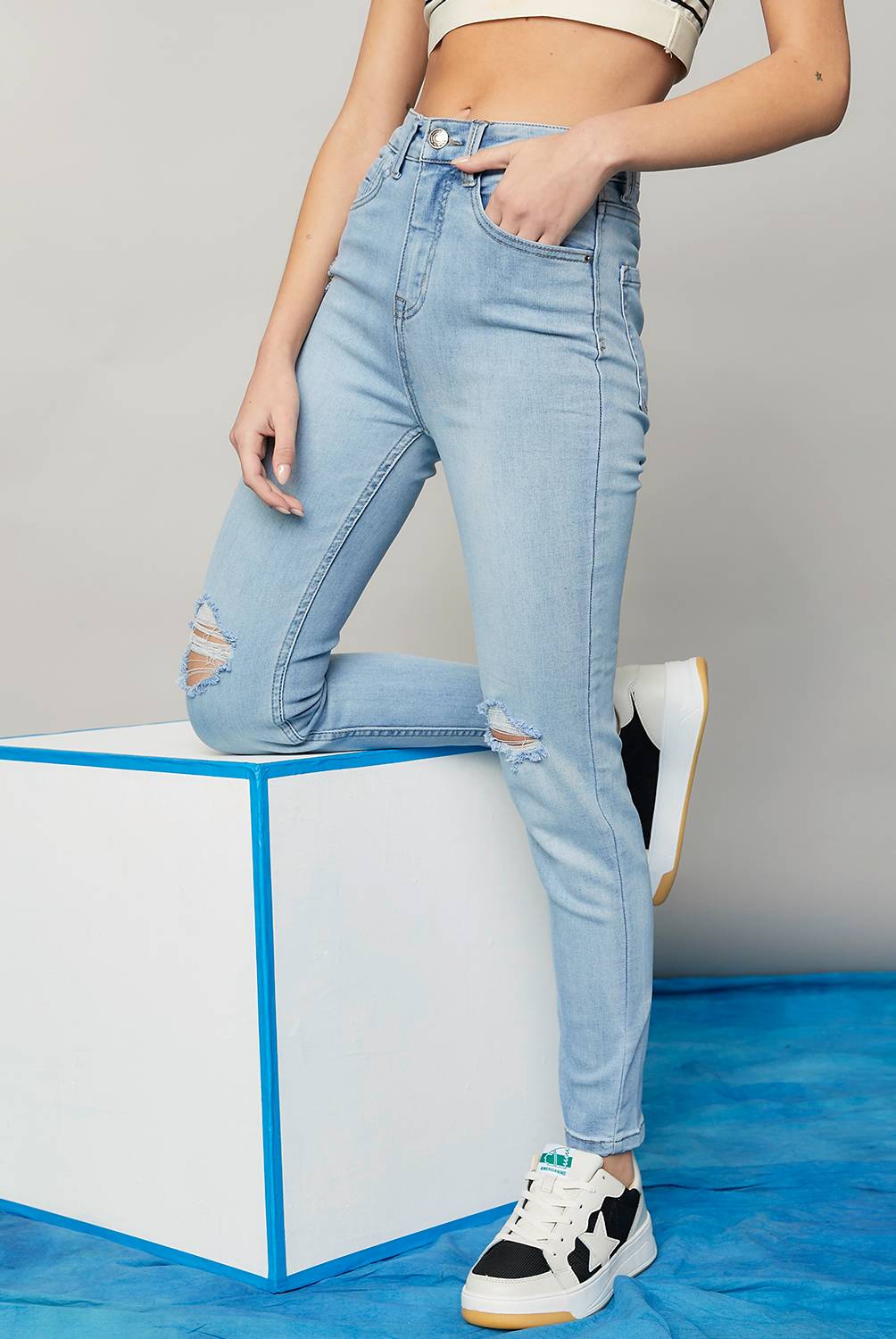 AMERICANINO - Jeans Skinny Tiro Súper alto Mujer